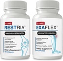 N- Labs Joint Support & Sleep Aid Combo - ExaFlex with Boswellia Extract and Bromelain for Joint Support + Restria with Lanconone Herbal Blend and Sleep Formule for Nighttime Relaxation