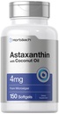 Horbäach Astaxanthin 4mg PHARMAN124; 150 Softgels PHARMAN124; dodatek z mikrořas PHARMAN124; s kokosovým olejem PHARMAN124; Non- GMO, Gluten, Soy Free