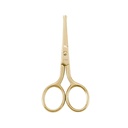 LIVINGO Profesionální Nosní nůžky na vlasy, Víceúčelové nerezové ocelové zaoblené Tip Straight Blade, Obličejové obočí vousy Ucho Trimming Beauty Grooming nástroj pro muže a ženy, 3.5 "Zlato