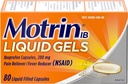 Motrin IB 200mg Ibuprofen Liquid Gel Pain Reliever / Horečka Reducer pro Aches & Pain, 80 ct
