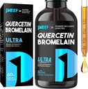 Quercetin s Bromelain Liquid Drops, Quercetin doplňky 1000mg, Respirační zdravotní imunitní komplex Podpora, 7- in-1 Quercetin Liquid Drops se zinem