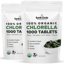 Organické Chlorella tablety 1000 Počet 124; High potency Superfood 124; Chlorofyl pilulky ze 100% čisté zelené řasy 124; Zlomená buněčná zeď pro Max Absorpce 124; Vegan, Kosher, Non- GMO 124; 4 Tabs za den (2- Pack)