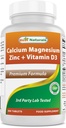 Nejlepší naturals vápník hořčík zinek s vitaminem D3, 300 tablety - vápník 1000 mg, hořčík 400 mg, zinek 25 mg & D3 600 IU v jednom podání (3 tablety)