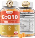 Sugar- Free CoQ10 200mg Gummies - Coenzym Q10 w / Taurin, Vitamin E, C, B6, B12, Zinek - Vysoká absorpce CoQ10 dodatek pro antioxidant, celulární energie a hear- t zdraví, Vegan 120 C