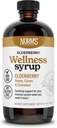Norm 's Farms Wellness Black Elderberry Syrup s medem, Skořice a hřebíky - Made in USA, Natural Imunitary Support, No Alkohol or Fillers, Gluten- Free, Non- GMO, Vegan, Pure Elderberry Juice Syruption - 8 Oz