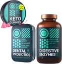 WILD FUEL Dental Probiotika, Keto Gummies s MCT olej a trávicí Enzymy Bundle