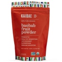 KAIBAE Premium Organic Baobab Powder I Prebiotic Gut Health, Intermitent Fasting, Imunity, Hydration CLAN124; Vitamin C, Polyfenoly, Minerály CLAN124; Fiber Supplement CLAN124; 8 oz.