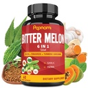 Organic Bitter Melon Extract Kapsle - 60 pilulky 2 měsíce - Kombinovaný Neem, Fenugreek, Curcumin, Česnek & Papaya