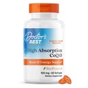 Lékařská nejlepší vysoká absorpce CoQ10 s BioPerine, gluten zdarma přirozeně fermentované, Heart Health & Energy Production, 100 mg, 60 Softgels
