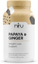 Papaya Ginger de Costa Rica - Niru Life. Blue Zone Papaya Ginger Kapsle. Semínka Papaya a zázvorová směs. Trávicí podpora, Detox, & Metabolismus Boost. 90ct. 500mg Caps.