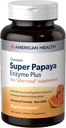 American Health Super Papaya Enzyme Plus - 180 Žvýkací tablety - After-Meal dodatek - Non- GMO - 60 Služeb