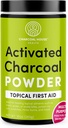 Charcoal House Hardwood Activated Charcoal Powder - Topical First Aid for Making Charcoal Poulces, Charcoal Foot Soaks, Charcoal Baths & More! - 10oz