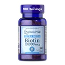 Puritan je Pride Premium Ultra Mega Biotin 10,000mcg, Dietní dodatek pro zdravé vlasy, kůže, hřebíky, a energie metabolismus podpora, 100 denní dodávky, 100 rychlé uvolnění Softbels