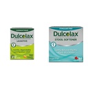 Dulcolax Stimulant Laxative Tablets (100 Count) Gentle Overnight Constolly Relief, Bisacodyl 5mg & Stool Softener Laxative Liquid Gel Capsules (50ct) Gentle Relief, Docusate Sodum 100mg