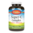 Carlson - Super- C komplex, vitamín C + bioflavonoidy, imunitní funkce a optimální wellness, antioxidant, 250 Vegetariánských tablet