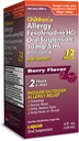 TARO Dětské 12HR Alergie Relief Non- ospalost Antihistamin Liquid, Berry Flavor, Alkoholicko-Free, Dye- Free & Sugar Free, Fexofenadine HCl (4 oz)