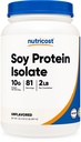Nutricost Soy Protein Isolate Powder, 2 LB Neochucený - 10 gramů proteinu Per Serving, Vegan, GMO- Free & gluten zdarma