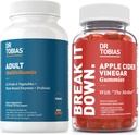 Dr. Tobias Dospělý Multivamin a jablečný mošt, podporuje energii, imunitu a Gut zdraví, s 42 ovoce & Zelenina Plus Probiotika, Cludes Matka, Folate, B12