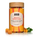 JUGO Beauty + SUPERFOODS CLANE124; Vlasové kožní nehty dodatek s Hyaluronic acid & Turmeric CLANE124; 40 Count Plant- Based Gummies CLANE124; Gelatin- Free, Non-GMO, Made in USA