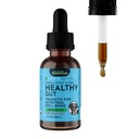 Zvířecí esenciály Zdravý Gut - Bylinné Prebiotika pro psy a kočky, Gut Health Blend, Bylinné Formule, Organic Human Grade Byliny, Veterinární Doporučené, Tekutý Tonic - 2 Fl Oz