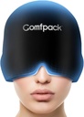 Migréna Relief Cap, Full Head Cold Compress Soft Stretchy Head Relief Cap for Tension, Sinus, Stress Relief, Kocovina Ledová Klobouk, Puffy Eyes, Dárky pro Migréna Sufferers
