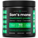 NutraChamps Organic Lions Mane Powder - 2000mg Výkonný nootropic pro paměť, Focus, Imunitní podpora - Vegan Lion 's Mane Mushroom Powder Supplement with Přirozeně Occurring Beta-Glucans - 8oz