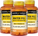 Mason přírodní voda Pill s draslíkem a vápníkem - podporuje rovnováhu tekutin, pomáhá zmírnit nadýmání a otok, přírodní doplněk diuretické, 90 tablet (balení po 3)