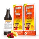 Emulsión de Escocia Cod Jaterní olej Tekutý dodatek s vitaminy A, D, E & B1 - Přírodní rybí olej Omega 3 pro děti a dospělé - Delicious Strawberry Banana Flavor - 6.5 oz (2-Pack)