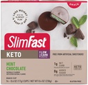 SlimFast Keto Fat Bomb Snack Cup, Mint Chocolate, Keto Snacks for Weight Loss, Low Carb with 0g Add Sugar, 14 Count Box (Balení May Vars)