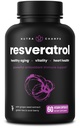 NutraChamps Resveratrol Dodatek, Extra Pevnost Formule pro zdravé stárnutí, Imunitní podpora, 60 Vegan Kapsle s Trans- Resveratrol, Green Tea Leaf, Acai Berry & Grape Seed Extract