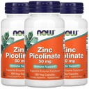 Foods Now Foods Zinek Picolinate, 50 mg, 120 Veg Kapsle, 3 balení