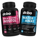 Myo-Inositol & D- Chiro Inositol & Water Away Pills - Retence vody Diuretika pro Gut zdraví a nohy Otok - doplňky pro ženy na podporu menstruační cyklus a ženské zdraví