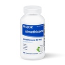 MAJOR Simethicone Gas Relief 80 mg - Anti Flatulence, Bloating and Gas Pressure Aid - 100 žvýkací tablety (1 balení)