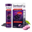 Sambucol Black Elderberry Effervescent Tablety - Elderberry se zinkem a vitamínem C pro dospělé, Elderberry Rozpouštěcí Tablety, Berry - 15 Počet