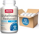 Jarrow Difficias Glutathione Reduced 500 mg - 120 Veggie Capsules - Intracelulární antioxidant - Kvalita Glutathione doplňky - Podporuje recyklace vitaminů C & E - Non- GMO- Gluten Free- Vegan, 12 Balení