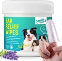 Pes Čistič Uší Wipes - Psí Ucho Infekce Léčba Rychlá pomoc od ucha Svědění a Zánět, Kočka Ušní Wipes Jemně odstranit Ušní vosk Destilace a zápach (50 Pcs, Levandule)