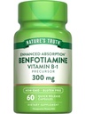 Nature 's Truth Benfotiamin PHAR124; 300mg PHARMAR 124; 60 Count PHARMAR 124; Non-GMO and Gluten Free Supplementer PHAR124; Vitamin B1 Prekurzor