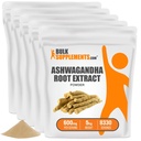 BulkSupplements.com Ashwagandha Root Extract Powder - Ashwagandha Dodatek, Ashwagandha Powder - from Ashwagandha Root - Vegan & Gluten Free, 600mg per Serving, 5kg (11 liber) (balení po 5)