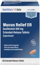 HealthCareAisle Guaifenesin 600 mg Extended Release - 100 tablet - Mucus Relief Expectorant for Chest Congestion Relief