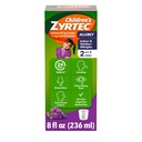 Dětský Zyrtec 24 hodinová alergie Relief Syrup, 5 mg Cetirizin Hydrochloride Antihistamin, Dětská alergie Medicine for Indoor & Outdoor Alerenergy Relief, Dy- & Sugar- Free, Grape, 8 f. oz