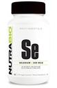 NutraBio Selen dodatek, 200mcg - 90 Zeleninové kapsle - Přírodní antioxidant Podpora