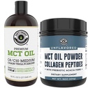Výkon levého pobřeží 32oz Premium MCT Oil a 16oz Neochucené MCT + Kolagen Powder