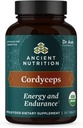 Starověké Nutrition Organic Cordyceps Tablety, Vyrobeno s Ashwagandha, Podporuje energii a vytrvalost, gluten zdarma, Vegan, Paleo a Keto Friendly, 30 Počet