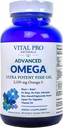 Vital Pro Naturals - Advanced Omega Wild chycen norský rybí olej s 2350mg vysoké potence Omega 3 mastné kyseliny doplňky EPA DHA a DPA pro mozek a srdce 60 Softgels (Balení květen Vary)