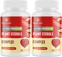 Cholesterol doplňky s rostlinnými steroly, Niacin, červená kvasinková rýže, Bergamot, Omega33 & Česnek - Addiced Absorpční vzorec - 180 Softgels