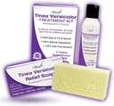 Naturasil Antimykotické Tinea Versicolor Léčba Kit Gentle & Fast Relief pro všechny typy Tinea, Folliculitis, Itch & Chilblains Itch 124; Bezpečné pro děti a dospělé 124; Síra Lotion (4oz) + 1 Relief mýdlo (4oz)