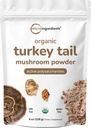 Micro Ingredients Organic Turkey Tail Mushroom Powder (50: 1 Extract), 8 Ounce Ounce 124; Freeze Sured with Active Polysaccharides, Podporuje imunitní odpověď & Cellular Level, Pet Friendly