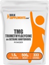 BulkSupplements.com Betaine Bezvodý prášek - Trimethylglyin, TMG doplňky, TMG prášek - Betaine TMG - Gluten Free, 1500mg na Serving, 500g (1,1 lbs)