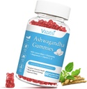 Sugar Free Ashwagandha Gummies for Women Men, Organic Ashwa Root Extract Dodatek pro Relax Restore Balance, Vegan gluten Free, 60 Count