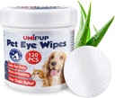 Pes Oko Wipes, Pes Tear Stain Remover pro psy & Kočky, 120ks Odstranit oční výtok, Kokosový olej Cat Oko Wipes, Tear Sail Wipes pro psy Prevents oční infekce, přírodní složky